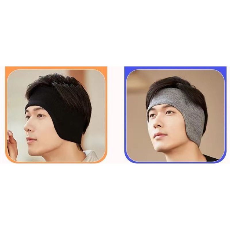 Fascia per capelli autunnale e invernale, per sport all'aria aperta, per ciclismo, calda, a doppio strato, in pile antivento, spessa e delicata sulla pelle_voghion.com