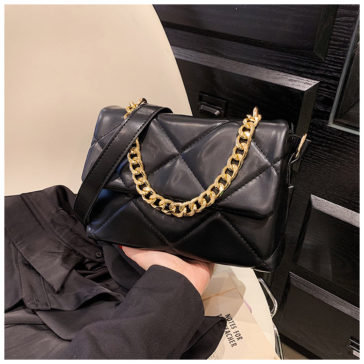 Borsa da donna New S a spalla singola Borsa a tracolla in argento squisito di fascia alta Borsa quadrata piccola con tracolla larga_voghion.com