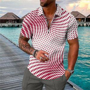 2023 sommar ny lapel kortärmad T-shirt för män fritidspikétröja för företag utomhus_voghion.com
