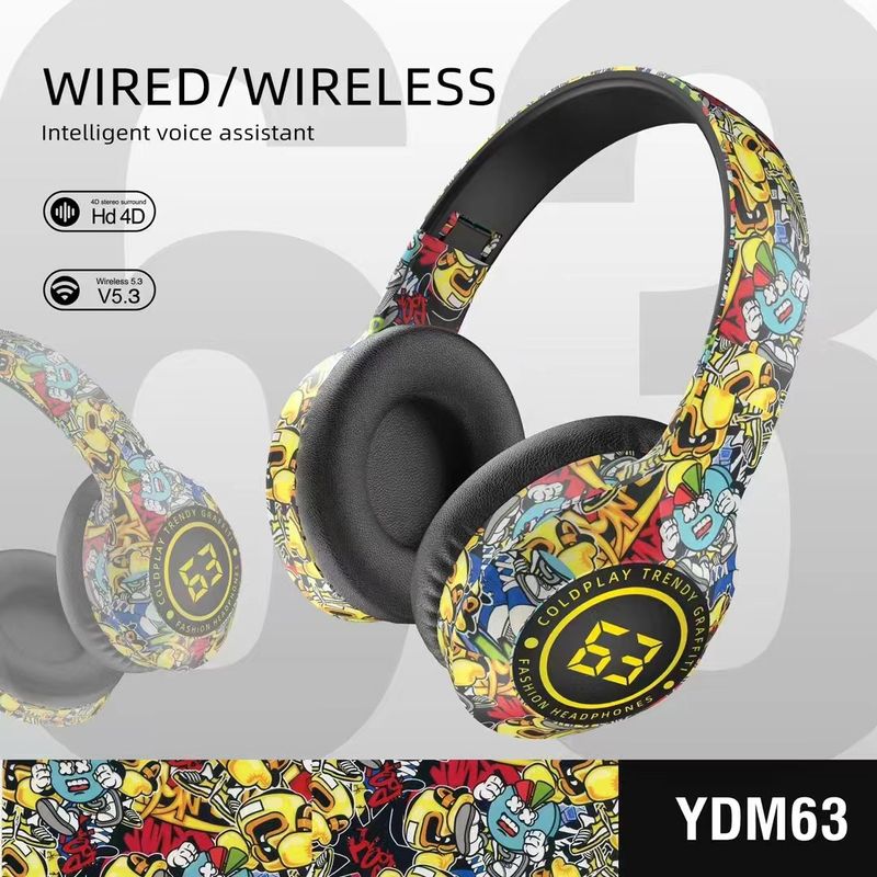 Spot Beliebte Graffiti Kreative Headset Bluetooth Headset Keine Verzögerung_voghion.com