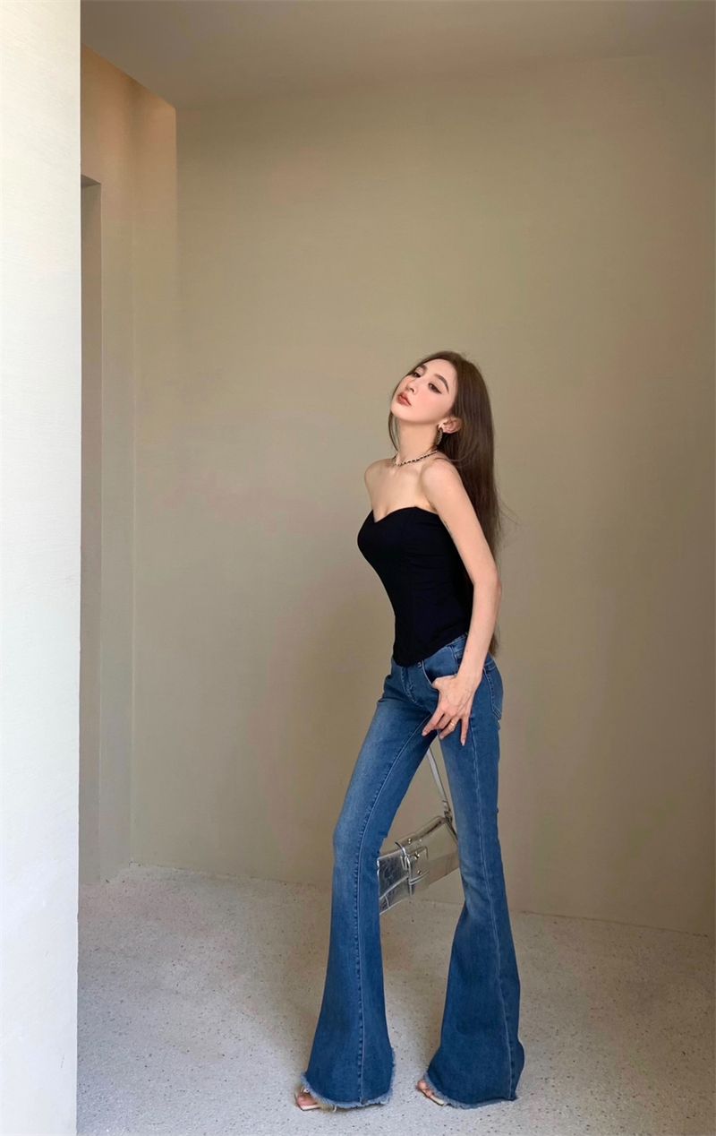 Würzige sexy Fischgrätenweste für Damen, Sommer, schwarz, elegant, trägerlos, kurzes Top für Innen- und Außenbekleidung_voghion.com