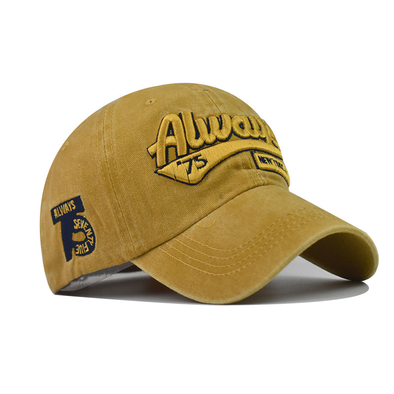 Pánská monogramovaná vyšívaná baseballová čepice, bavlněná nastavitelná outdoorová ležérní čepice_voghion.com