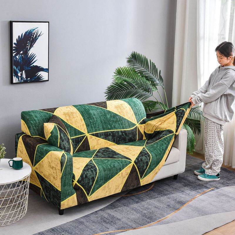 Dehnbarer, bedruckter Sofabezug – rutschfest, katzensicher, vollständige Abdeckung (90–300 cm) | Dschungel-, geometrische und florale Designs für Ecksofas_voghion.com