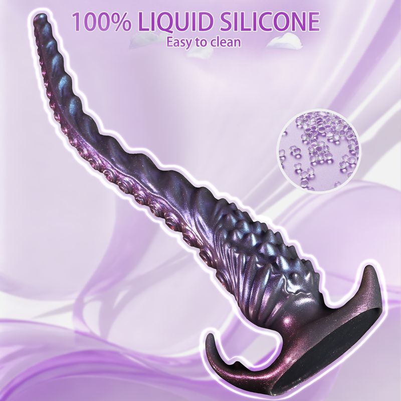 SM Spielzeug für Erwachsene Penis Flüssigsilikon Superlanger Analplug Kegel Analdilatator Weiblicher Masturbator_voghion.com