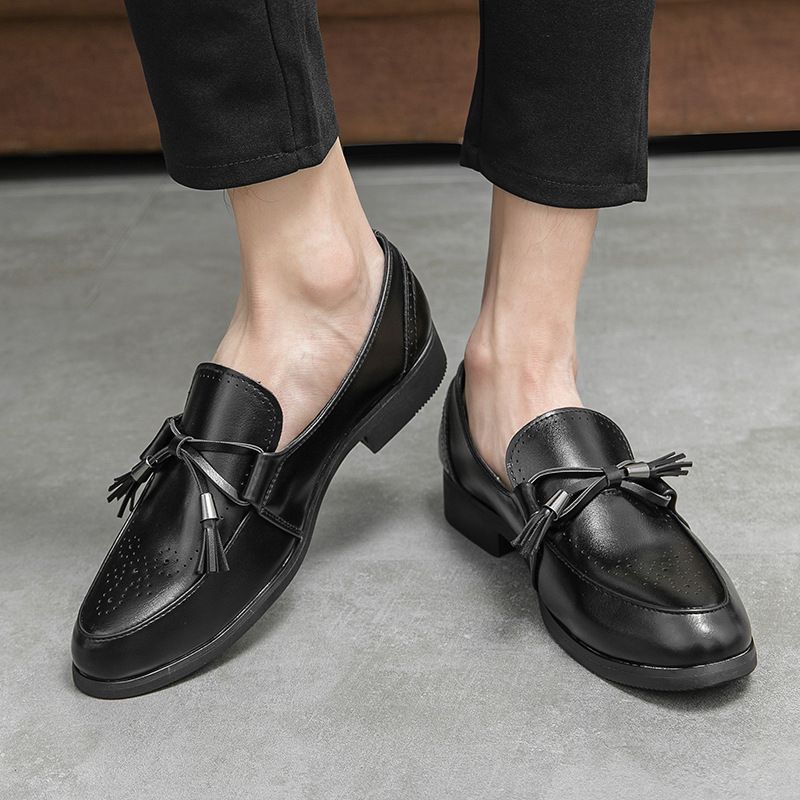 Spring Leather Trendy British Style Brogue Carved European Version Hairstylist Men's Shoes Large Size 46_voghion.com