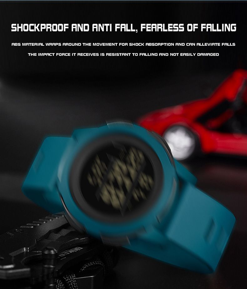 Digitaal horloge met LED-display, waterdicht, nachtlampje, alarm, stopwatch, aftelfunctie, dubbele tijd, unisex casual sporthorloge_voghion.com