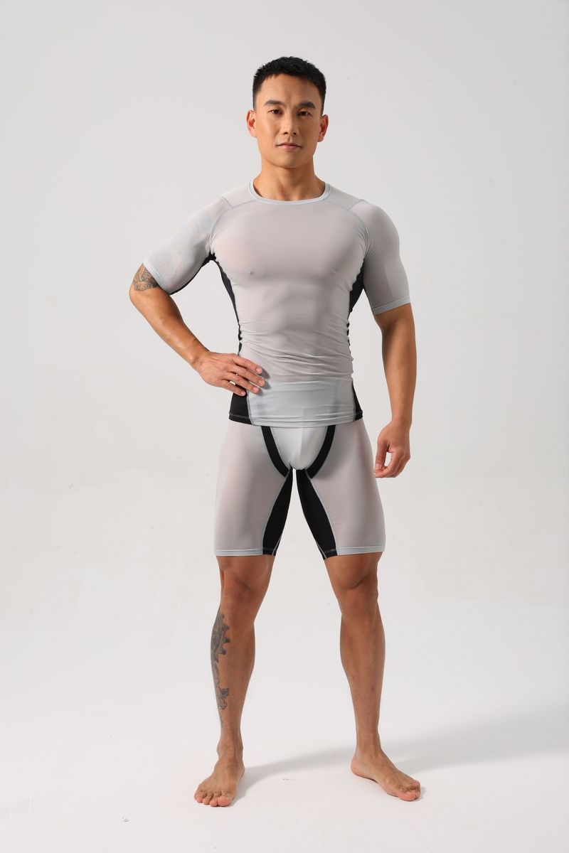 Abbigliamento da uomo, collant fitness color carne, comodi e super elasticizzati_voghion.com
