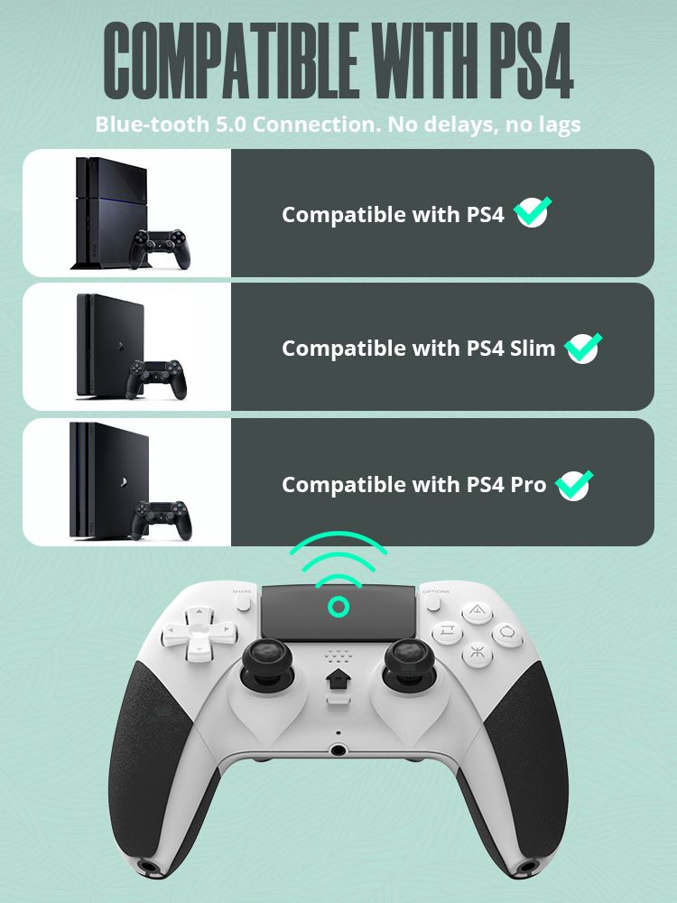 Geeignet für den kabellosen Bluetooth-Gamecontroller der PS4/Slim/Pro-Konsole mit somatosensorischem Sechs-Achsen-Vibration-T29-Griff_voghion.com