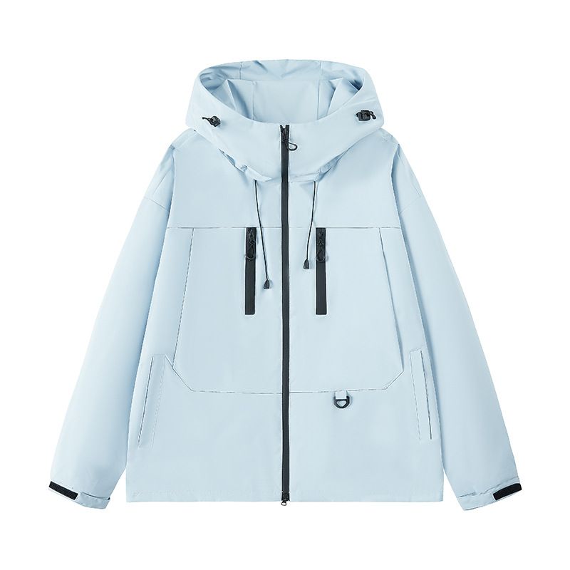 Unisex-Softshell-Paarjacke, wasserdicht, leicht, winddicht, Wandermantel mit abnehmbarer Kapuze für Outdoor-Abenteuer_voghion.com