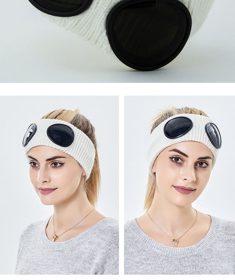 Unisex Accessories akinių vilnos galvos juostelė pora kasdieniška galvos juosta paprasta vėjui atspari megzta galvos juosta_voghion.com