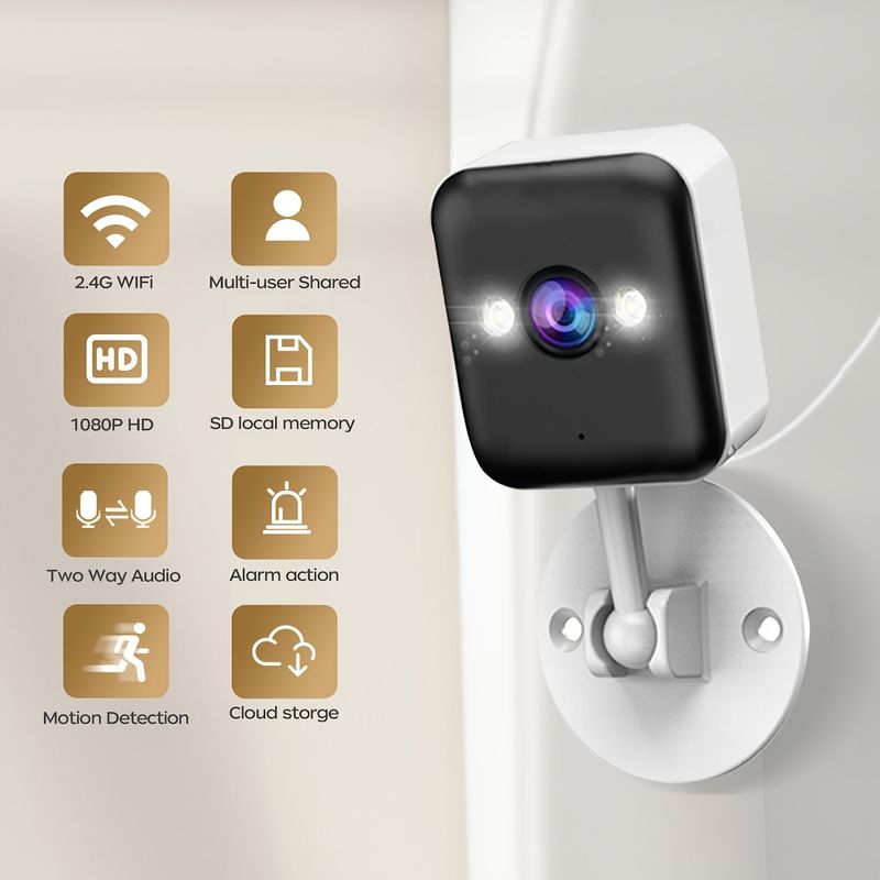 2025 Nuova confezione da 14 telecamere Wi-Fi wireless 1080P con audio bidirezionale_voghion.com