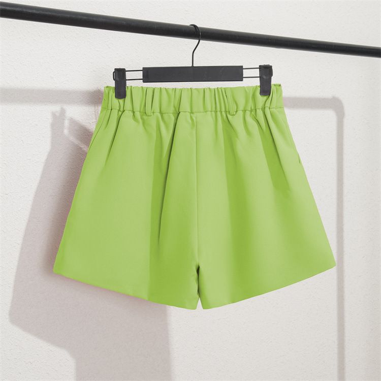 Women's Wear spring and summer shorts high-waisted khaki boot pants, versatile and slimming, Korean style wide-leg pants_voghion.com