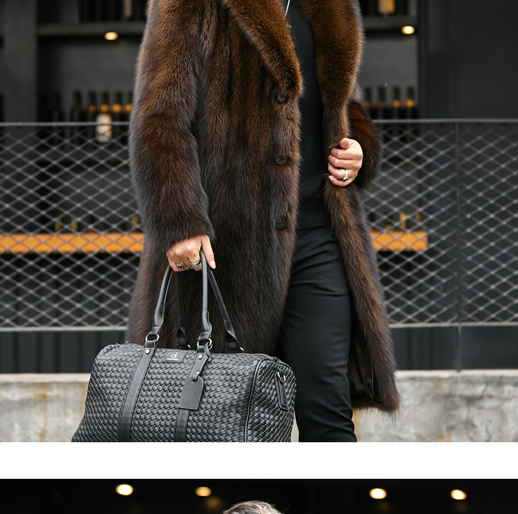 Herrenbekleidung Nerzmantel für Männer Nerz für Männer Ganzer Nerz Casual Business Pelz Langer Nerzpelz für Männer_voghion.com