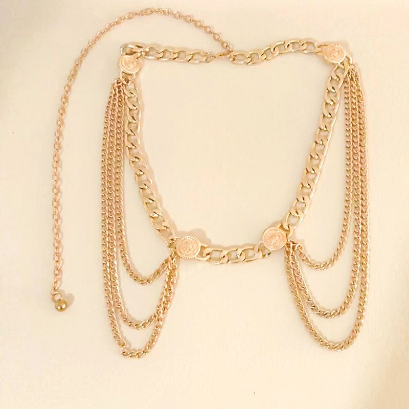 Fashionable Personality Trendy Versatile Elegant Ethnic Style Multi-layer Women's Decorative Waist Chain High-end Metal_voghion.com