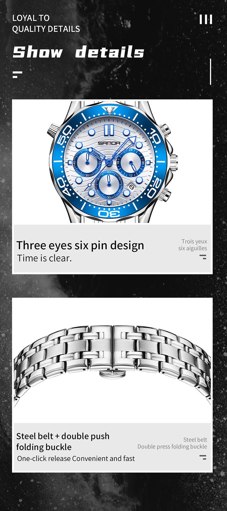Men's Stainless Steel Quartz Watch With Date Display, Luminous Hands, And 30M Water Resistance - Fashionable Round Dial Wristwatch Waterproof_voghion.com