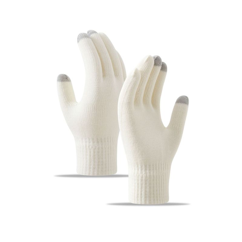 Touchscreen Radfahren Skifahren Fitness Herbst Winter Warme Gestrickte Wollhandschuhe_voghion.com