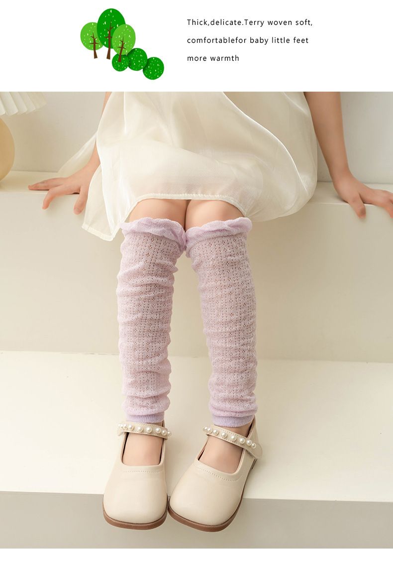Children's summer bubble mouth ultra-thin cotton sunscreen sleeves girls air conditioning calf socks dual-use breathable sleeves batch_voghion.com