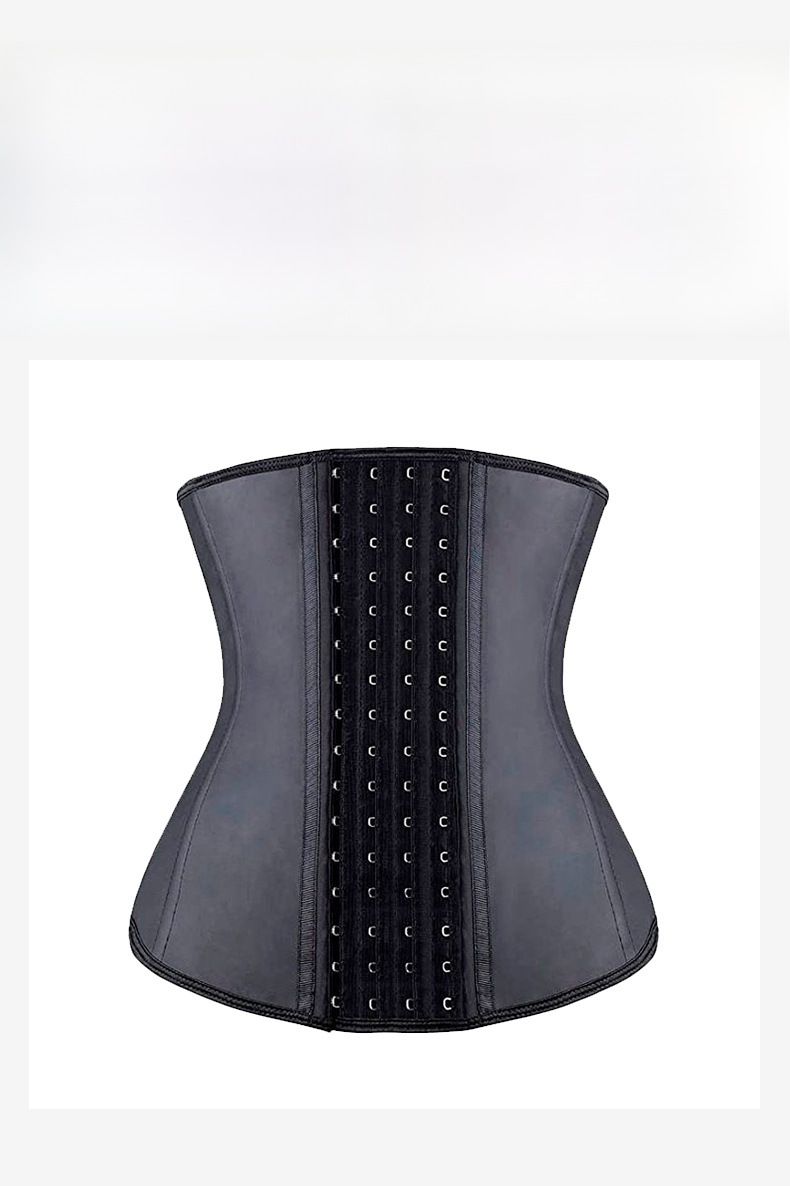 Glans latex 9 Bone Shaper 4-knäppt midja Trainer Bälte latex midja trainer_voghion.com