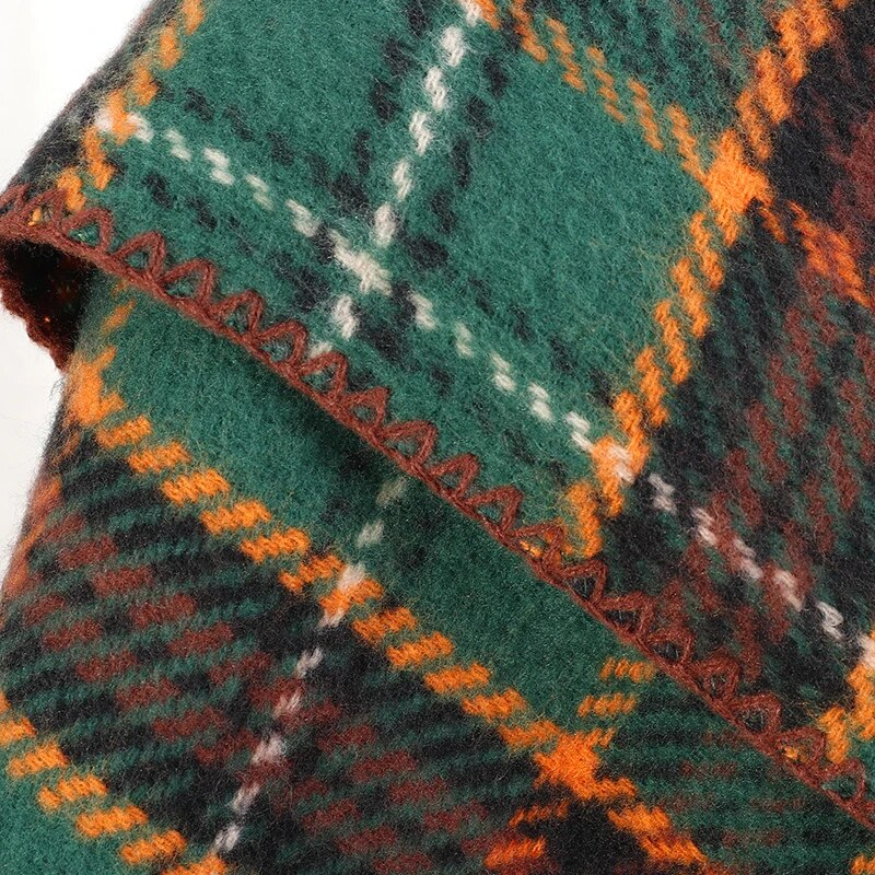 2023 Ženski zimski šal iz kašmirja, hidžab, karo šal, ovratnik, debela odeja, tople stole, dama pašmina, bandana trikotnik_voghion.com