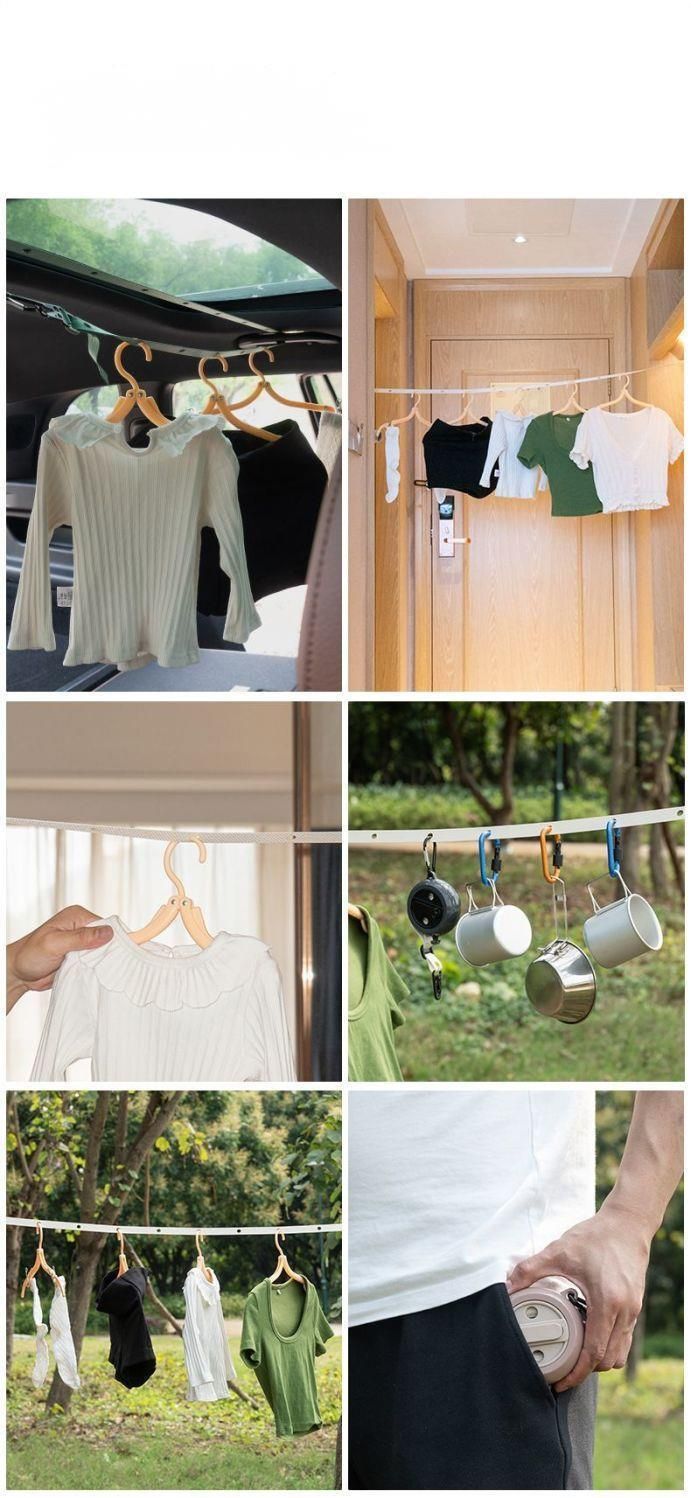 Reise Tragbare Nicht-Slip Gurtband Wäscheleine Business Reise Hotel Versenkbare Zubehör Outdoor Camping Zelt Seil_voghion.com
