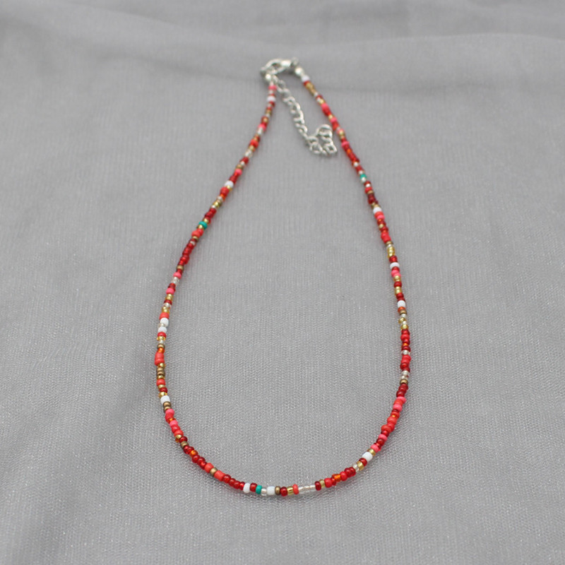 Mood lihtsad seemnehelmed Strand Choker kaelakee naiste string krae võlu, värviline käsitsi valmistatud Bohemia Collier Femme ehe kingitus_voghion.com