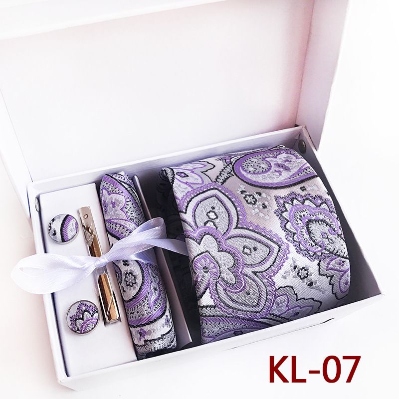 Yongfeng 2025 New Polyester Business Executive Men's 6-Piece Gift Set Tie_voghion.com