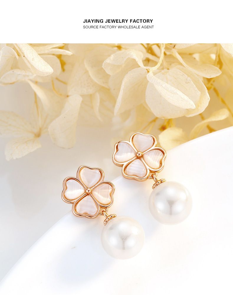 Accessori da donna Orecchini con diamanti incastonati, design dal temperamento semplice, tendenza, orecchini_voghion.com