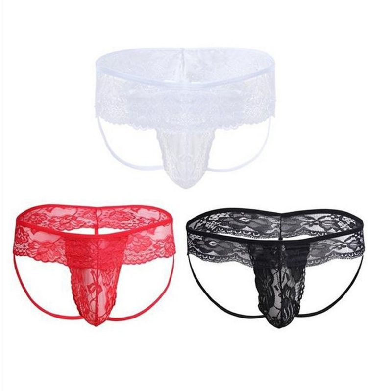 Men's Lace Sexy Underwear Nightclub Stage Performance_voghion.com