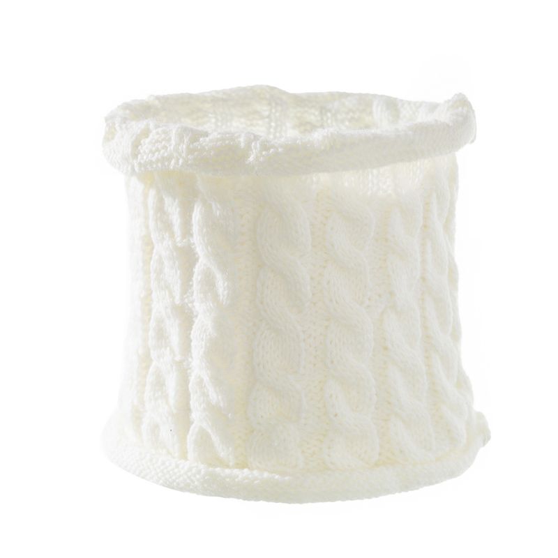 Baby clothing wool monochrome twist warm children's hat scarf gloves two or three sets_voghion.com