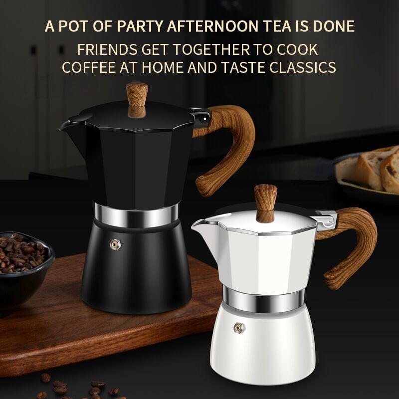 Mokakanne Kaffemaskin Espresso Aluminium Geyser Kaffetrakter Kanne Vannkoker Kaffe Latte Perkolator Komfyr Kaffefilter Kopp Verktøy_voghion.com