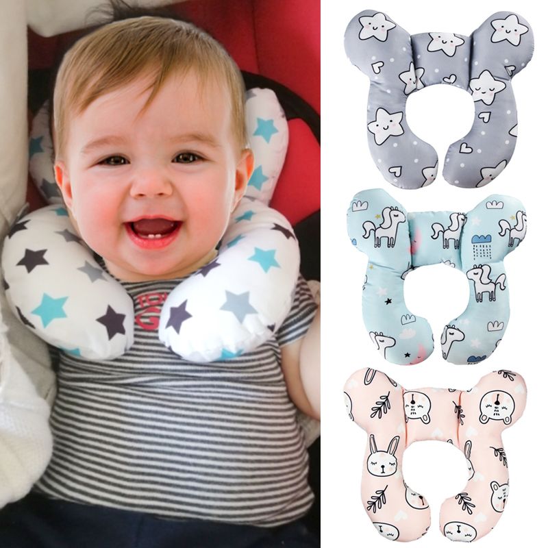 Nuovo cuscino per neonati, protettivo da viaggio, per seggiolino auto, supporto per testa e collo, per neonati, a forma di U, per bambini piccoli, 0-3 anni_voghion.com