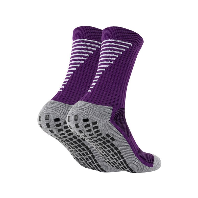 Fußballsocken, mittelhohe Fußballsocken, dicke Sportsocken mit Handtuchunterseite, für Erwachsene, klebend, rutschfest, verschleißfest, Sportsocken, FootballSock_voghion.com