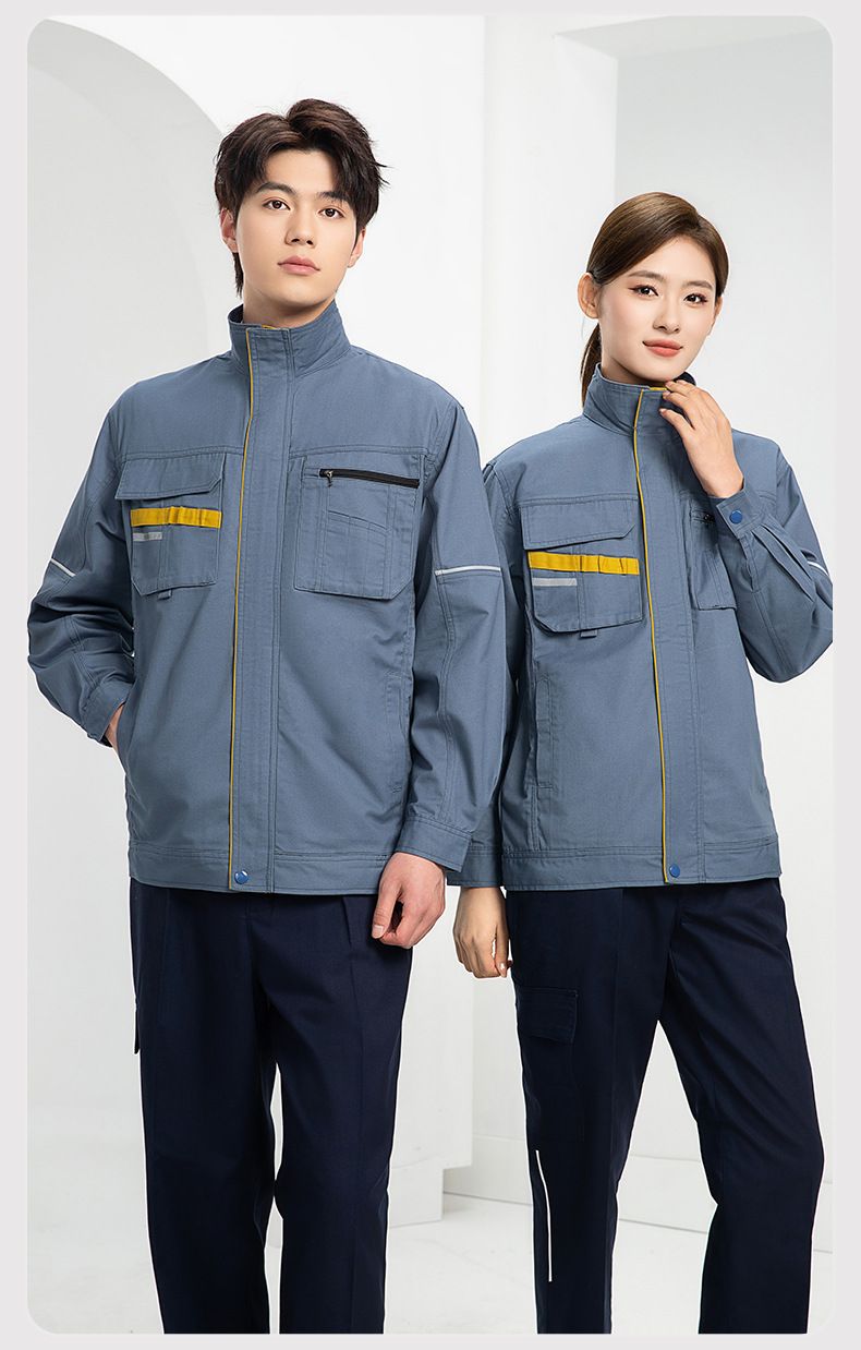 Men's High-Visibility Workwear Set With Reflective Strips, Breathable & Durable For Mechanics & Factory Labor_voghion.com
