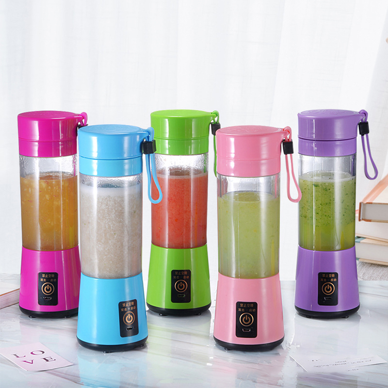 Langmayue 400ml Φορητό USB ηλεκτρικό αποχυμωτή φρούτων Smoothie Maker Blender Squeezer Bottle-Blue_voghion.com