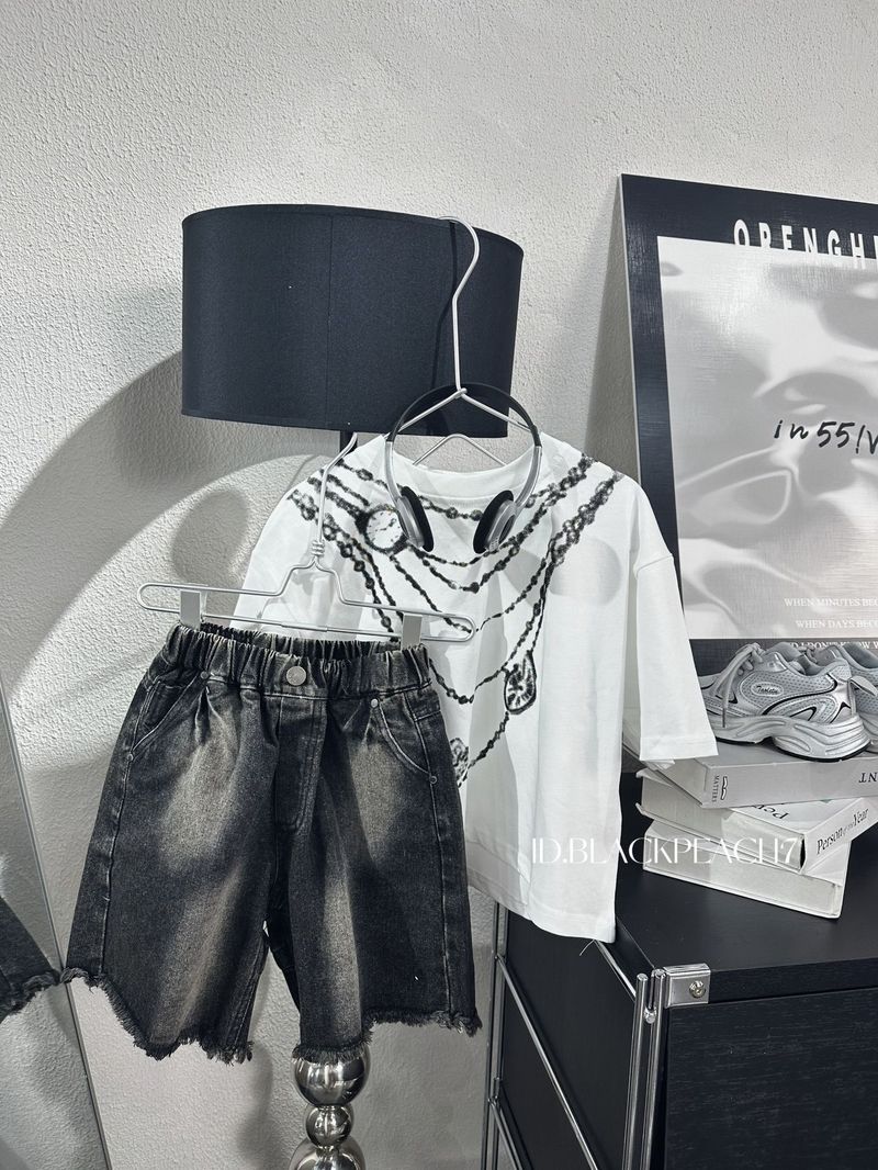 2025 Summer New Korean Style Boys Fashion Washed Old Jeans Shorts Children's Clothing Children's Summer Shorts_voghion.com