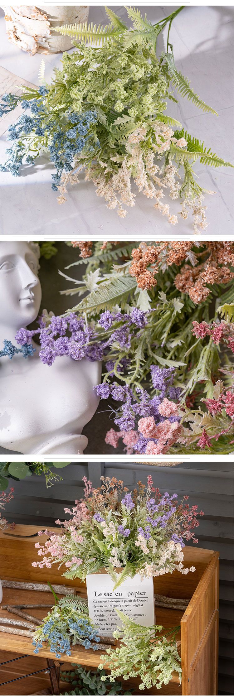Fiori artificiali nuvola verde erba pianta decorazione della casa fiori finti di nozze_voghion.com