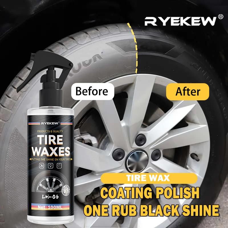 Ryekew Car Shine Agent Stain Remover Dustproof Cleaner Blackening Anti-Aging Tire Maintenance Paste Coating_voghion.com
