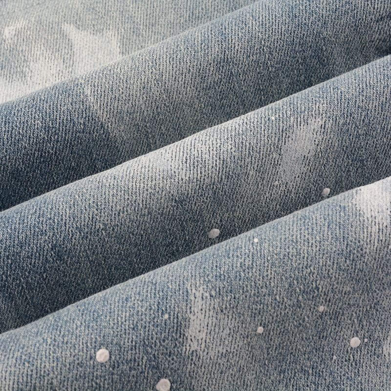 Ανδρικά ρούχα Graffiti Slim High Street Jeans Patch Diamond Hole Patch_voghion.com