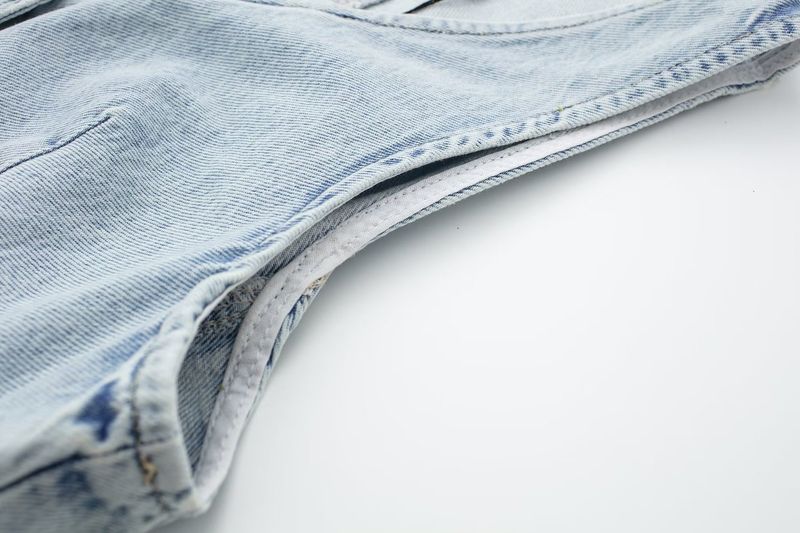 Summer New Women's Clothing Sleeveless V Neck Denim Vest High Waist Mini Skirt_voghion.com