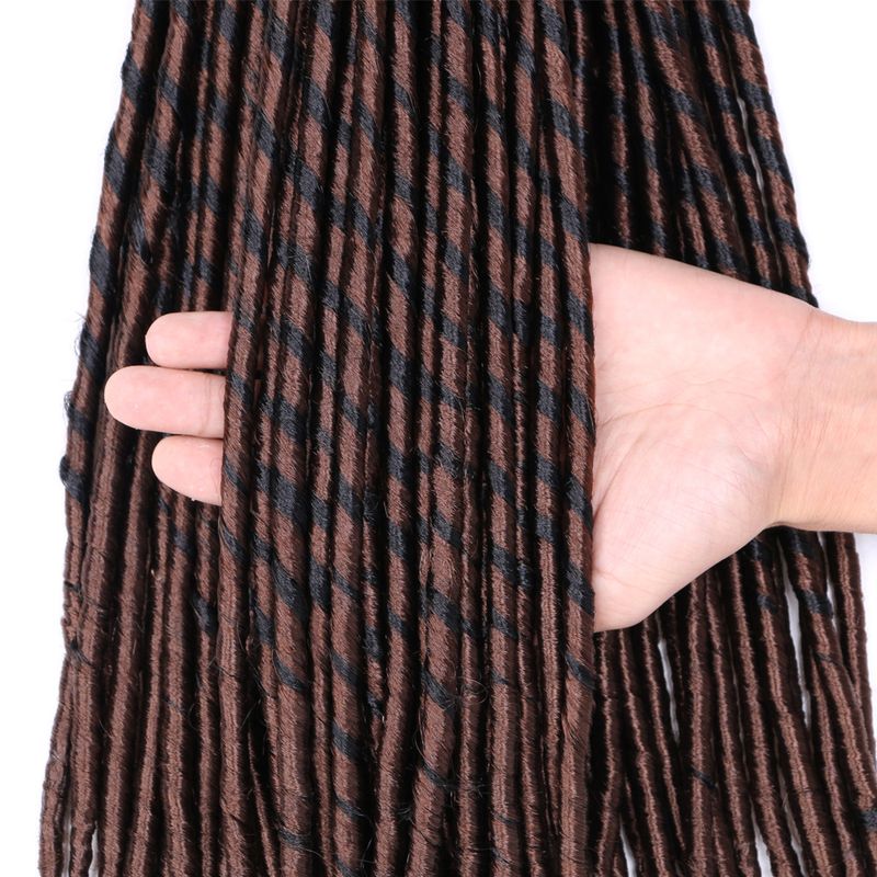 Håndgnidet kemisk fiber, skarp hale, tøndekurve, hæklet hårextensions, beskidte fletninger, parykker_voghion.com