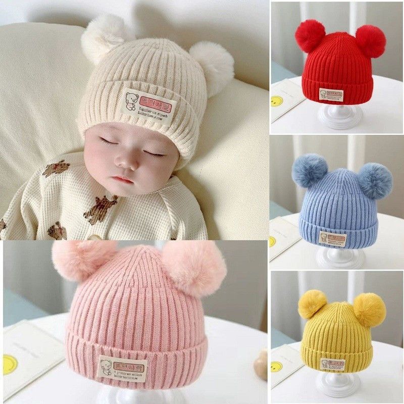 Baby super süß im Winter, neugeborene männliche und weibliche Baby Strickmützen, Korean_voghion.com