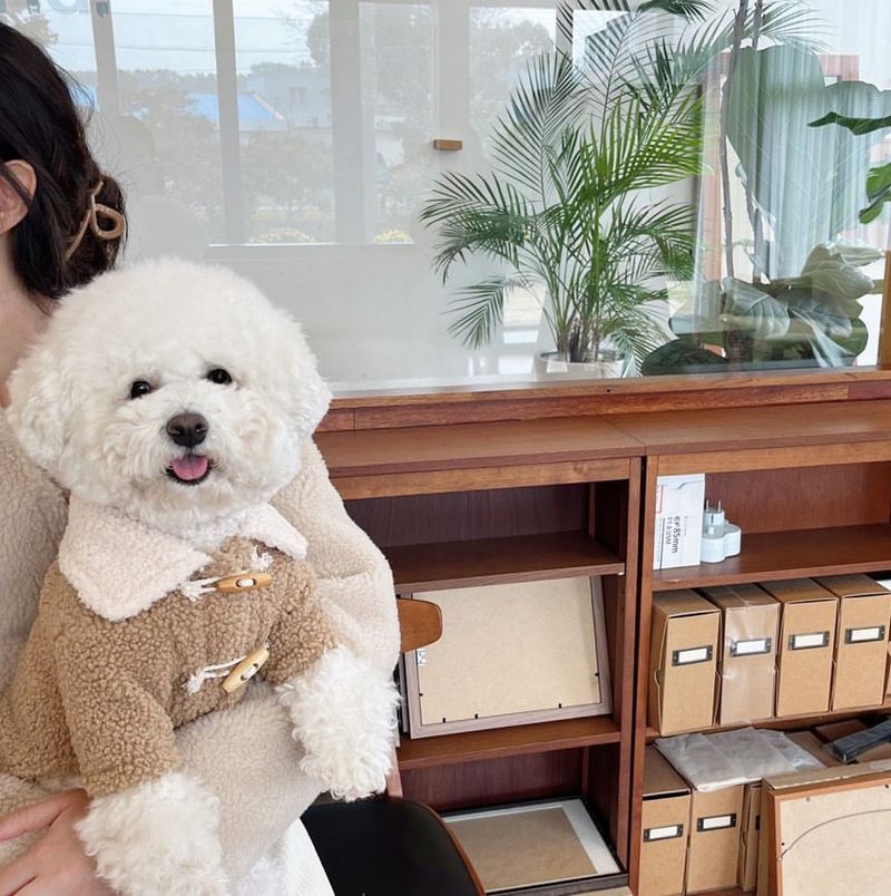 Autumn and Winter thickened warm dog cat buckle polar fleece coat Teddy Yorkshire bear small puppy clothes_voghion.com