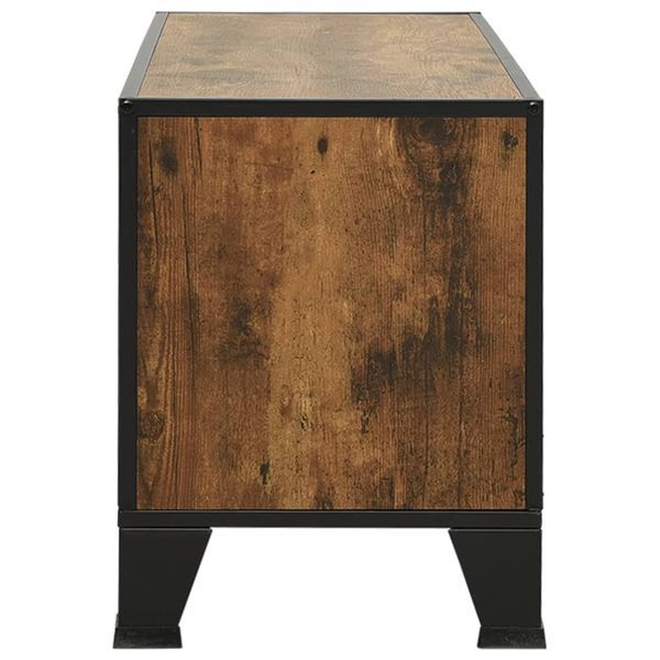 TV Stand Rustic Brown 41.3'x14.2'x18.5' Metal And MDF_voghion.com