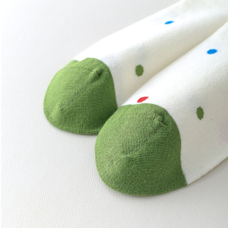 2025 New Spring Zhongtong Socks Cartoon Bright Color High-top Striped Socks Color Matching Popular Stockings Zhuji Wholesale_voghion.com