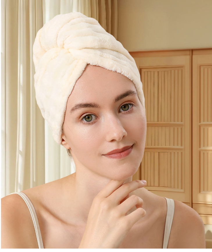 Dry Women, Thickened Super Absorbent Quick-Dry Towel For Head Wrapping, Hair Drying Towel, 2025 New Double-Layer Shower_voghion.com