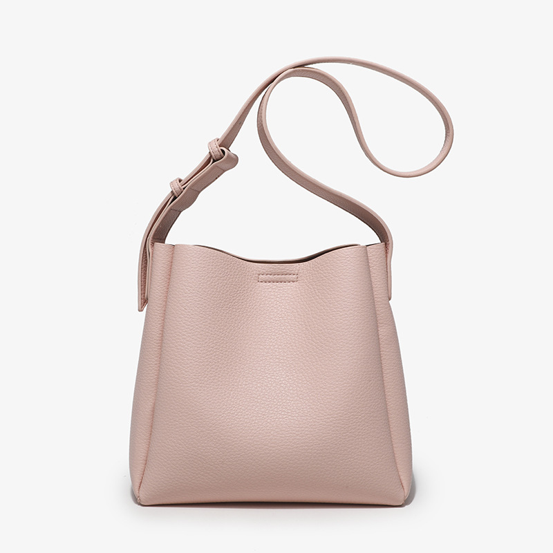 Modesch Litchi-Muster Crossbody-Eemer 2024 Fréijoer/Summer Fräizäit Villsäiteg Damen Grouss Kapazitéit One-Shoulder-Butt_voghion.com