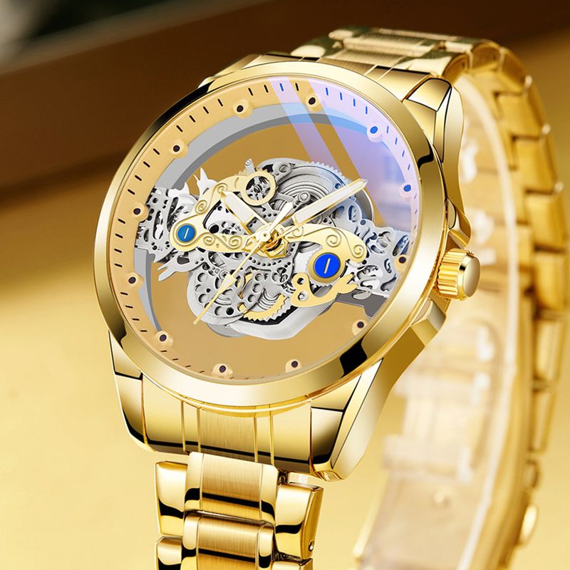 New Hollow Transparent Non-Full Automatic Men's Watch Waterproof Luminous_voghion.com