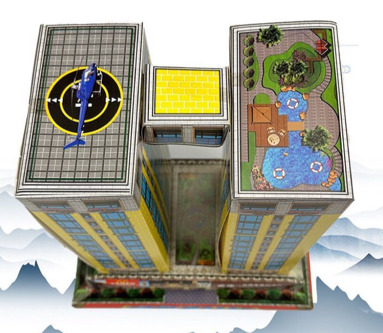 Einkaufszentrum Hochhaus Supermarkt Gelb Brennendes Papier Geistergeld Jahrestag Fünf Sieben Qingming Zhongyuan Kälte_voghion.com