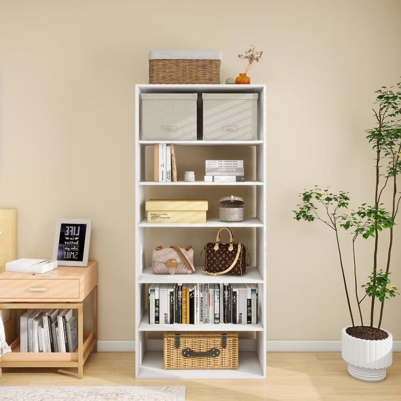 70.2"H Livelylodge Wooden Modular Closet System :Closet Organizer Modern Open Wardrobe Closet System For Bedroom&Coatroom White Finish For All Ages_voghion.com