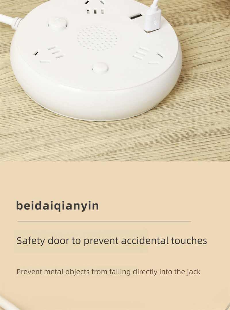 Long Line Bluetooth Speaker Socket Converter Multi-Functional Dormitory Power One-to-Many Outlet Strip With USB Charging_voghion.com